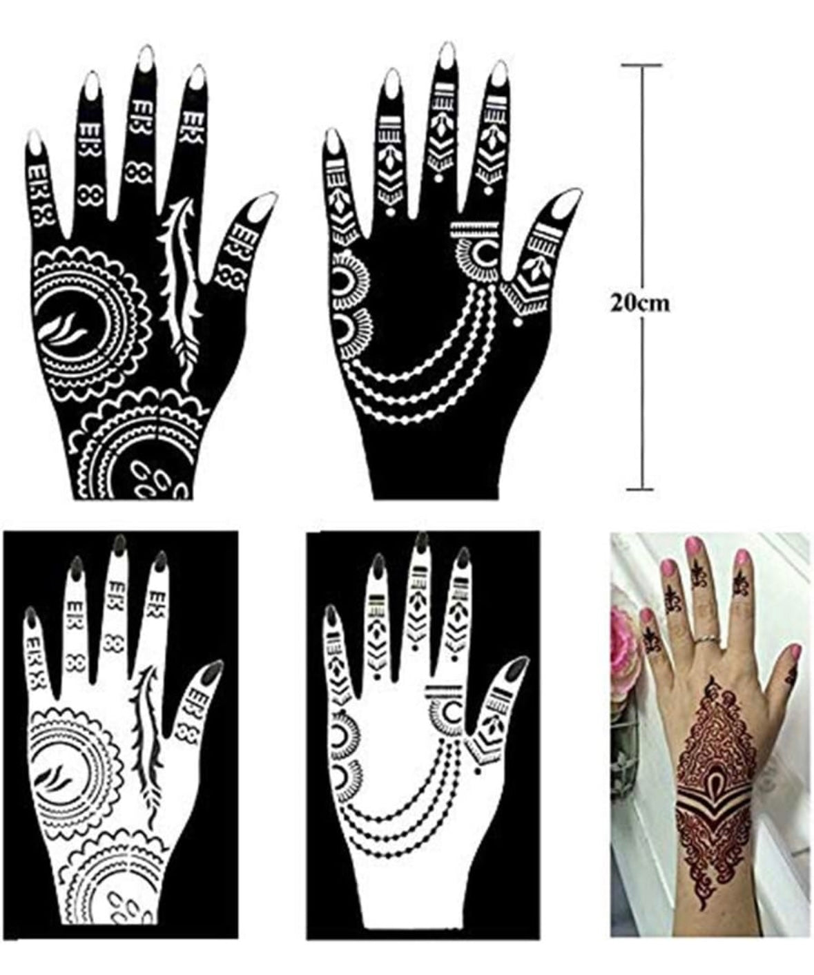 L Henna Stencils