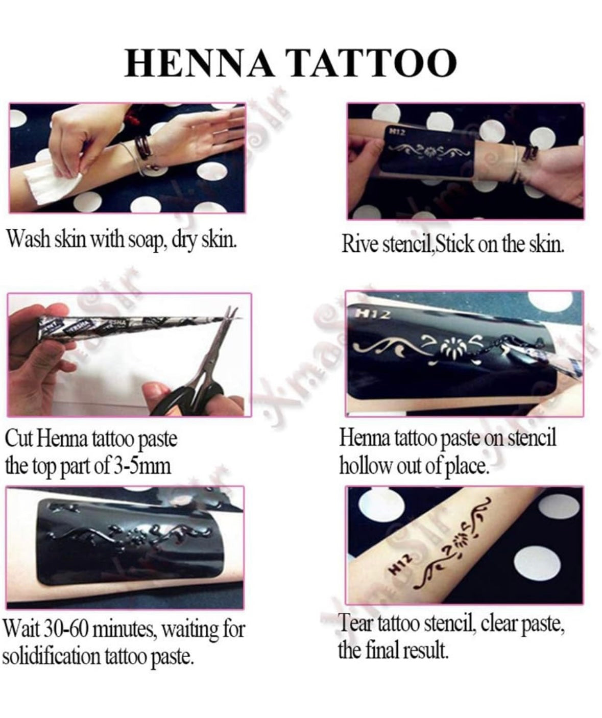 L Henna Stencils