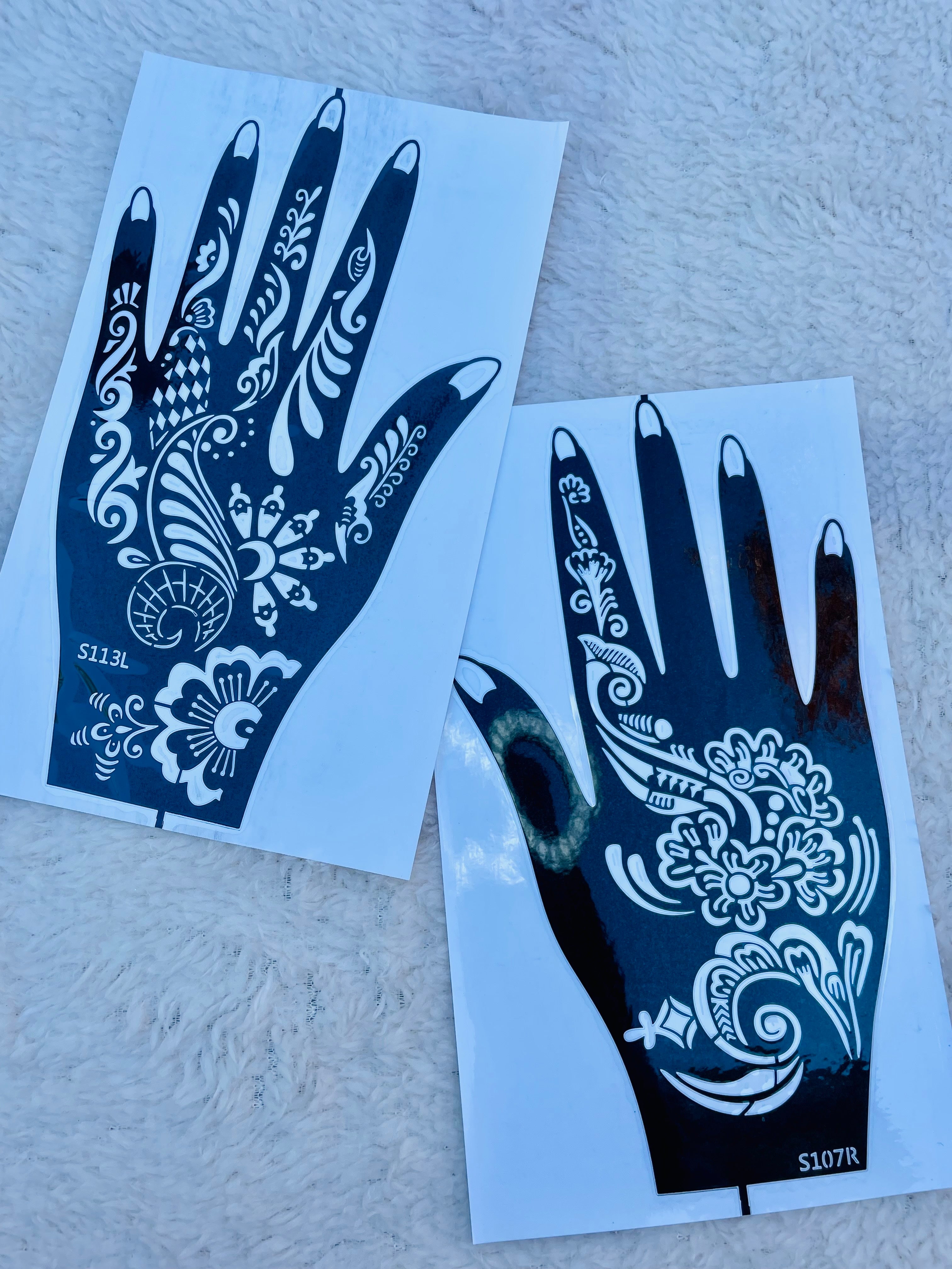 Qpout Tattoo Stencils, 12 Sheets Henna Temporary Tattoo Stencil Kit  Reusable Tattoo Stickers for Face Paint Body Art - Walmart.com