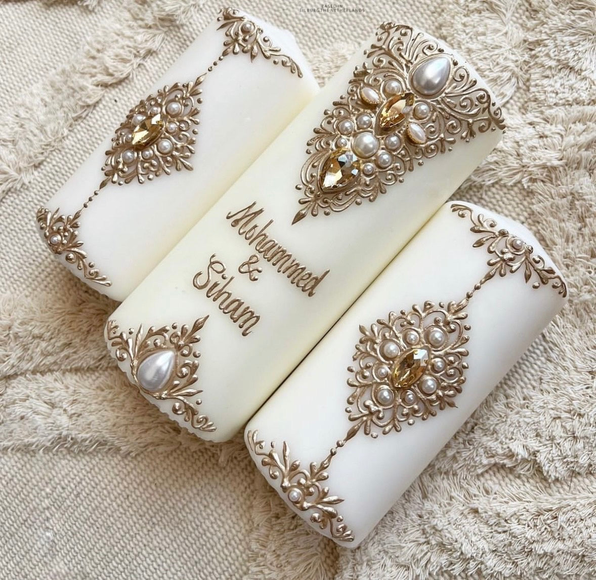 4 Unscented Candles Set With Arabic Calligraphy,henna Candles,wedding  Centerpiece,henna Paisley,wedding Decor,marriage Dua,islamic - Etsy